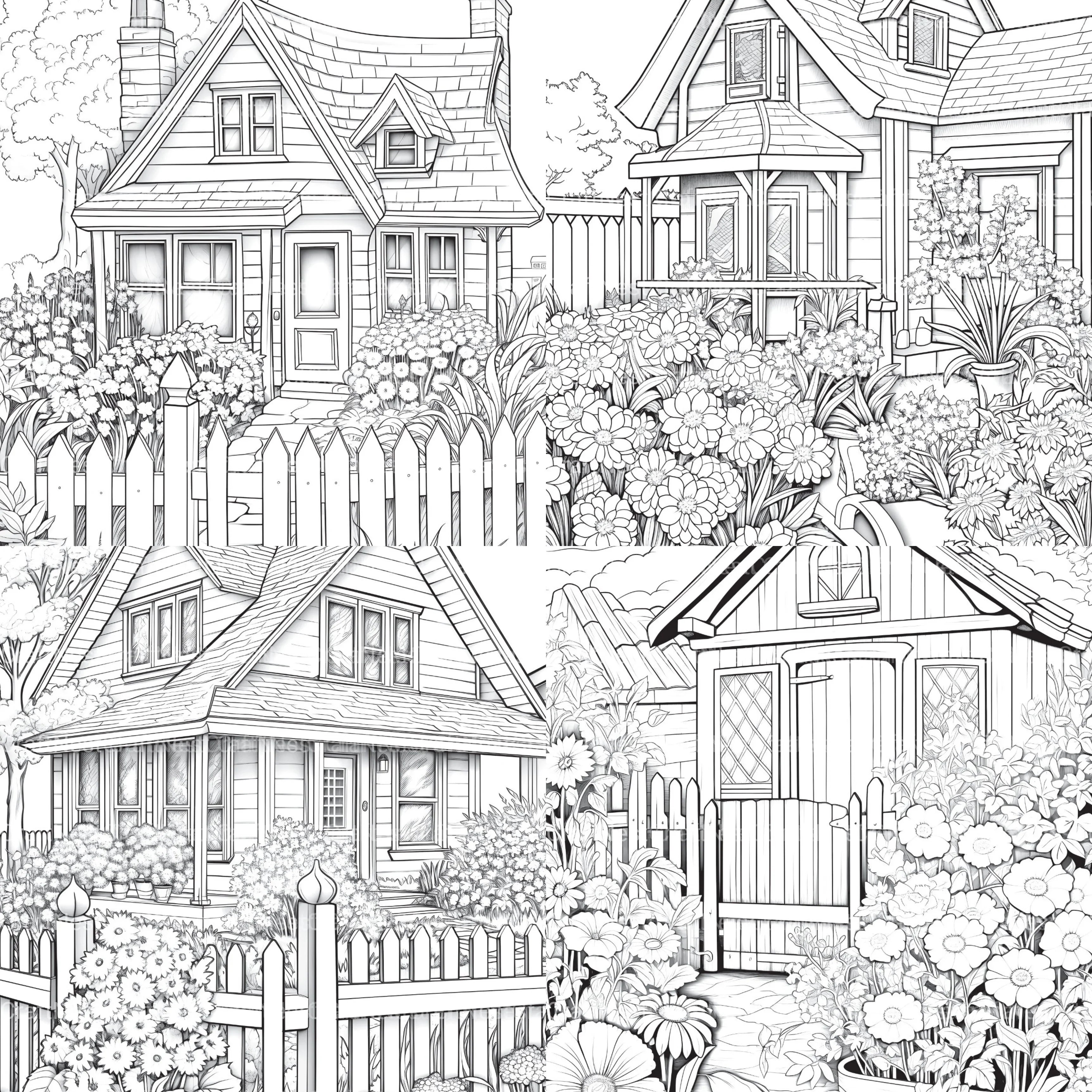 Cottage Garden Coloring Book 2 - CraftNest - Digital Crafting and Art