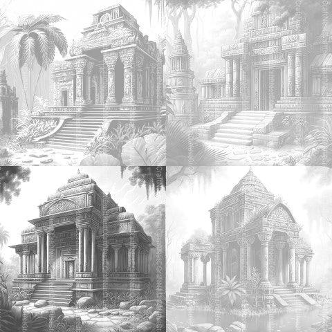 Lost Temples Coloring Book - CraftNest - Digital Crafting and Art