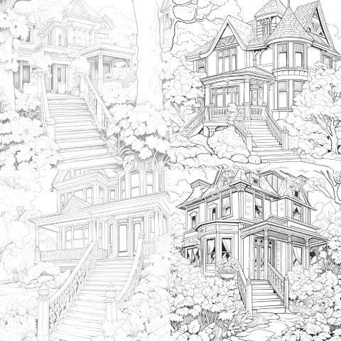 Autumn House Coloring Book - CraftNest - Digital Crafting and Art
