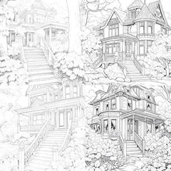 Autumn House Coloring Book - CraftNest - Digital Crafting and Art