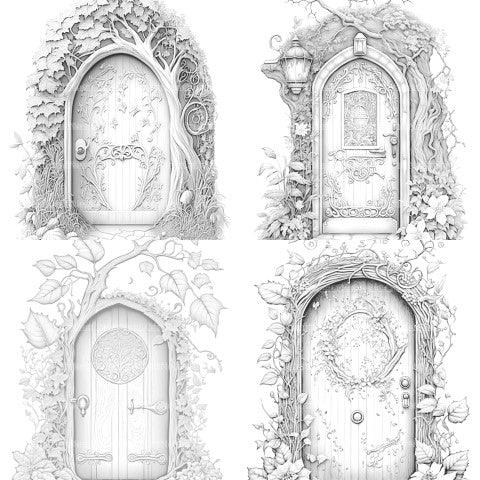 Enchanted Fairy Doors Coloring Book - CraftNest - Digital Crafting and Art