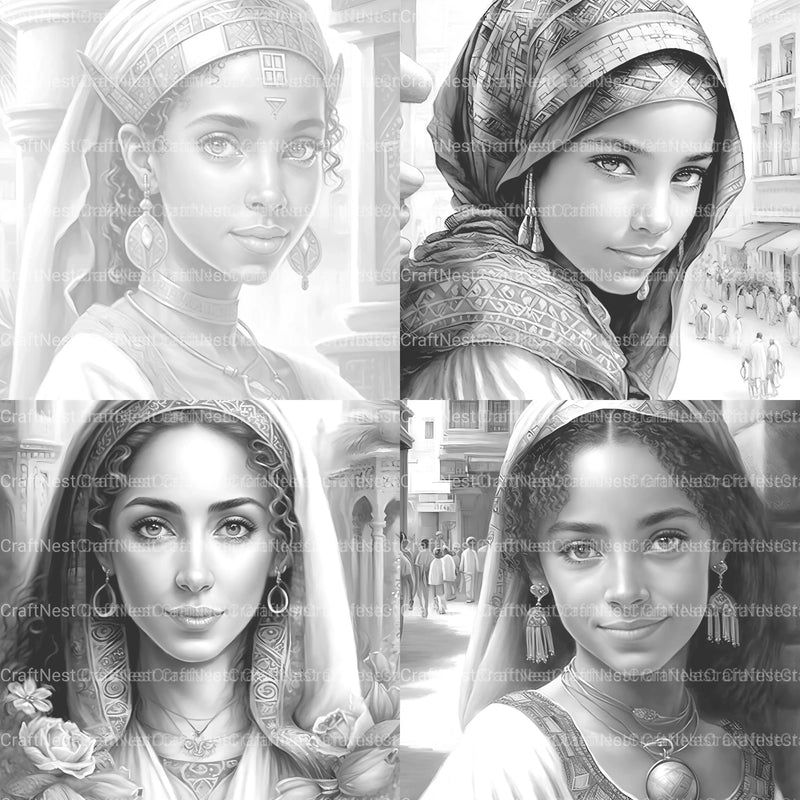 Egyptian Woman Coloring Book - CraftNest - Digital Crafting and Art