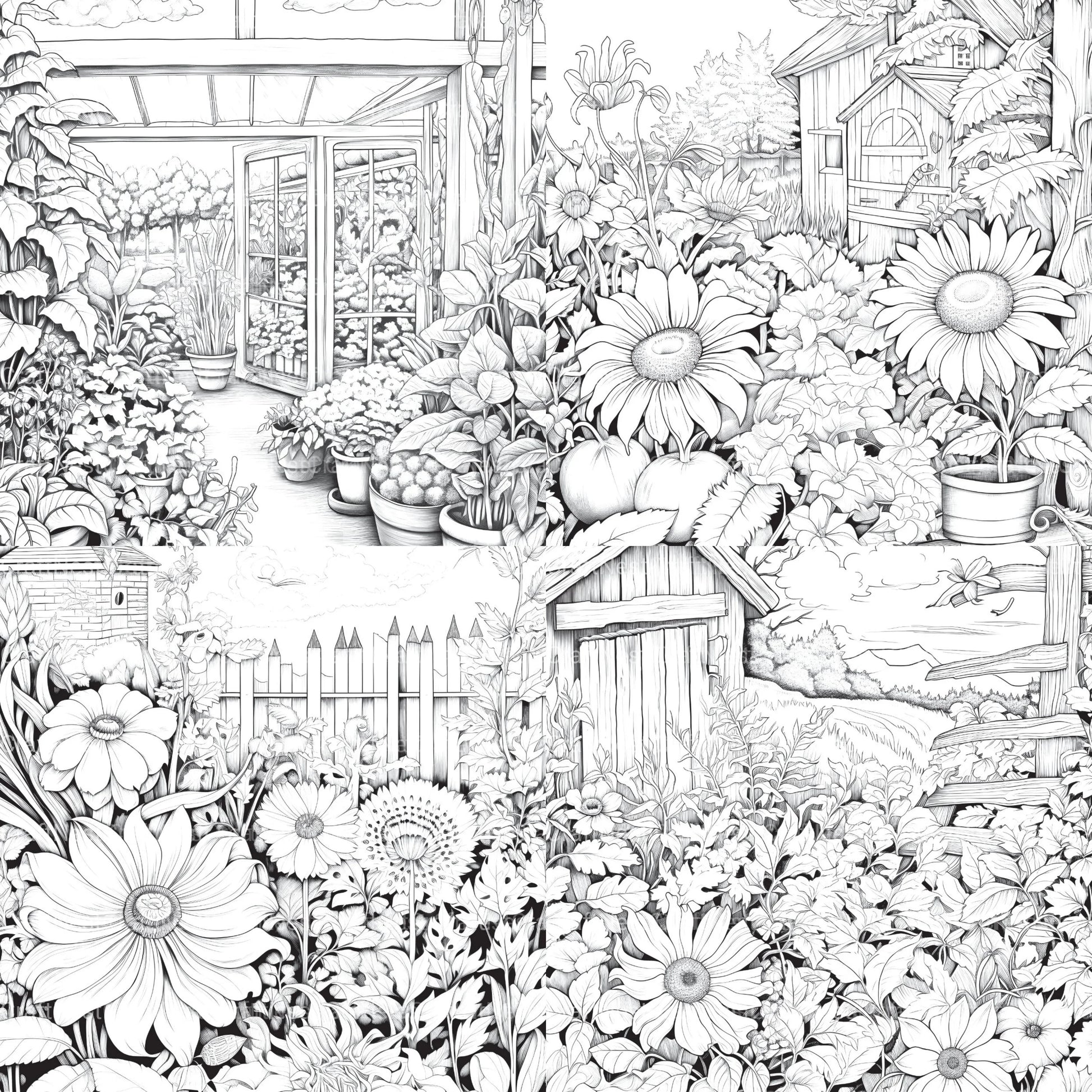 Farmers Garden Coloring Book 2 - CraftNest - Digital Crafting and Art