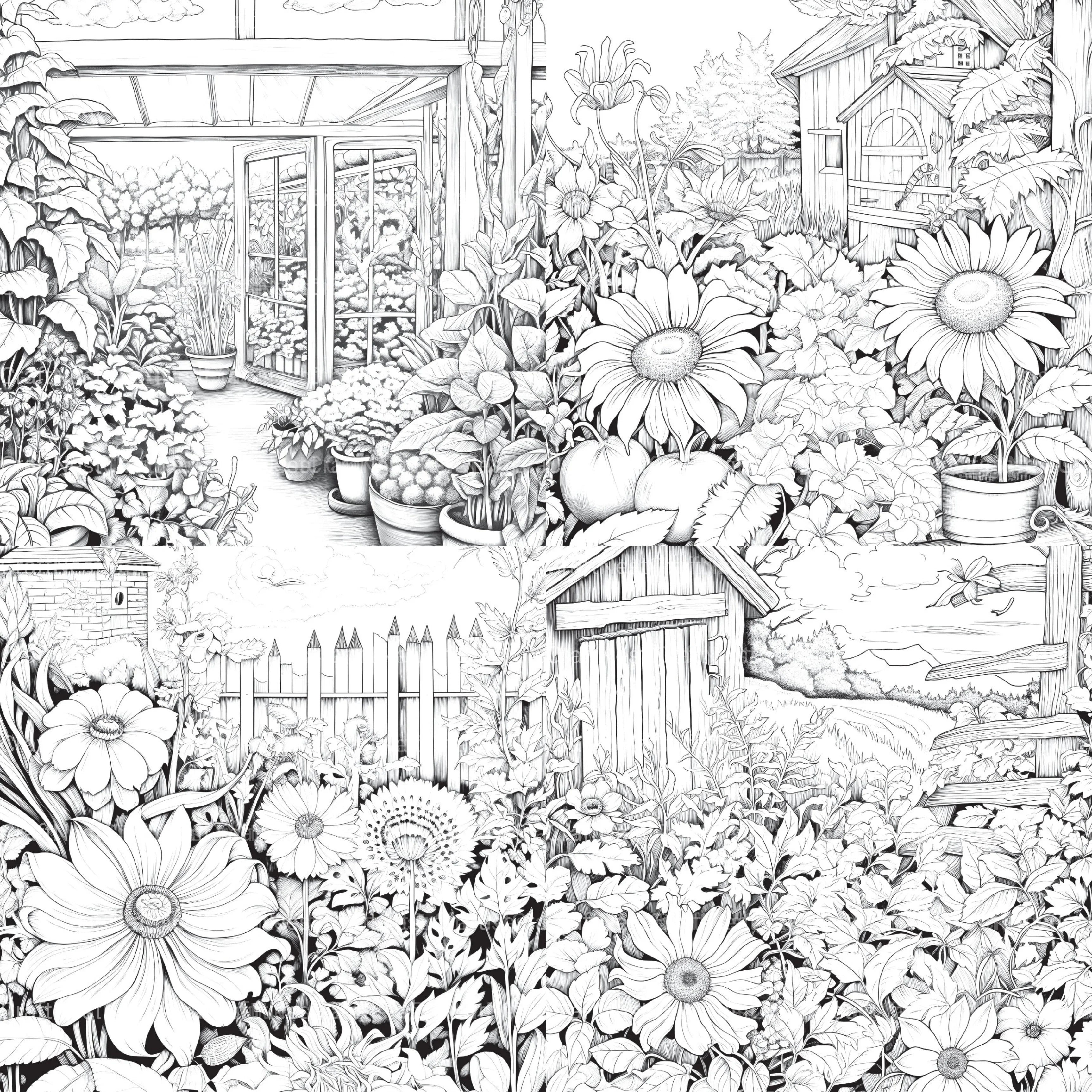 Farmers Garden Coloring Book 2 - CraftNest - Digital Crafting and Art