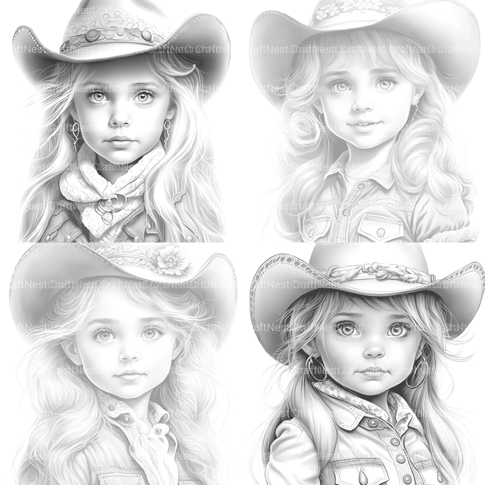 Flower Girl Coloring Book 2 - CraftNest - Digital Crafting and Art