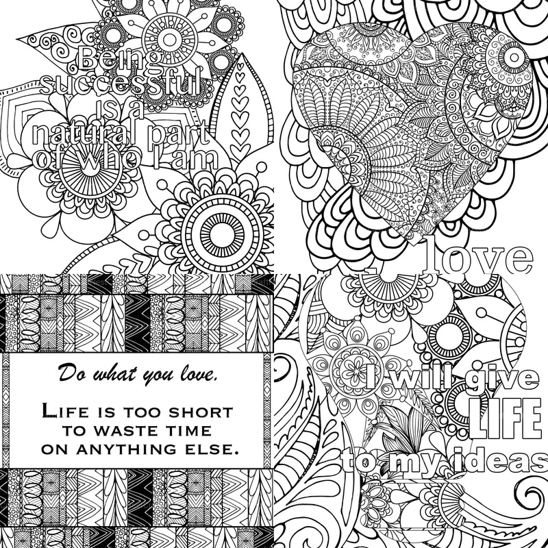 Colorist Heaven Affirmations Coloring Book - CraftNest - Digital Crafting and Art