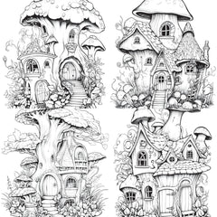 Fairy Houses Coloring Book - CraftNest - Digital Crafting and Art