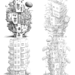 Condominium Tiny House Coloring Book - CraftNest - Digital Crafting and Art