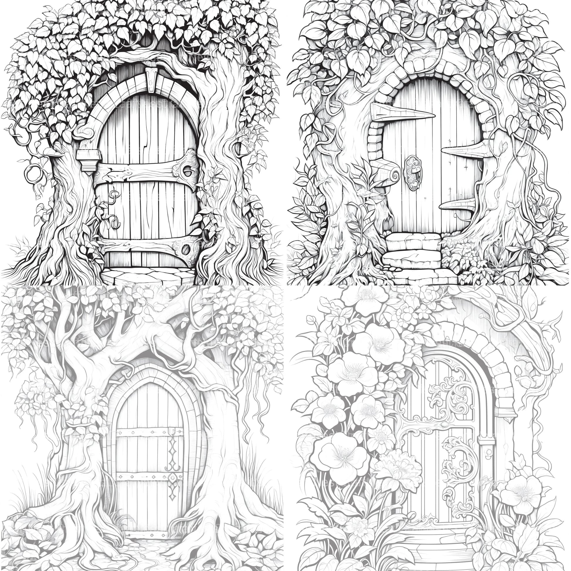Blooming Door Coloring Book - CraftNest - Digital Crafting and Art