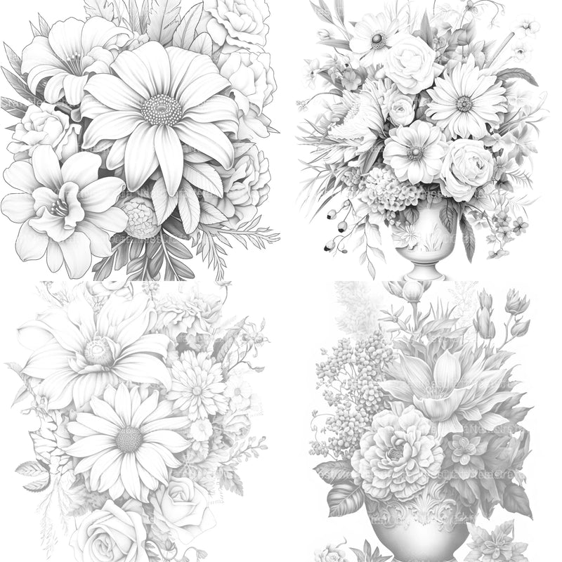 Flower Coloring Book - CraftNest - Digital Crafting and Art