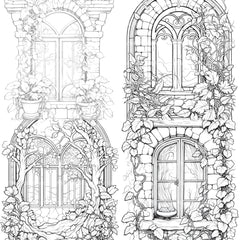 Blooming Window Coloring Book - CraftNest - Digital Crafting and Art
