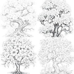 Blooming Tree Coloring Book - CraftNest - Digital Crafting and Art