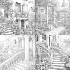 Garden Terrace Coloring Book - CraftNest - Digital Crafting and Art