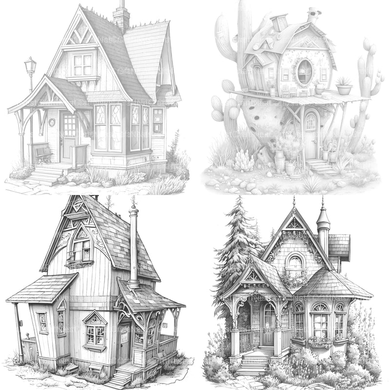 Ranch Tiny House Coloring Book - CraftNest - Digital Crafting and Art