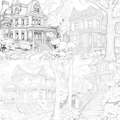 Autumn House Coloring Book - CraftNest - Digital Crafting and Art
