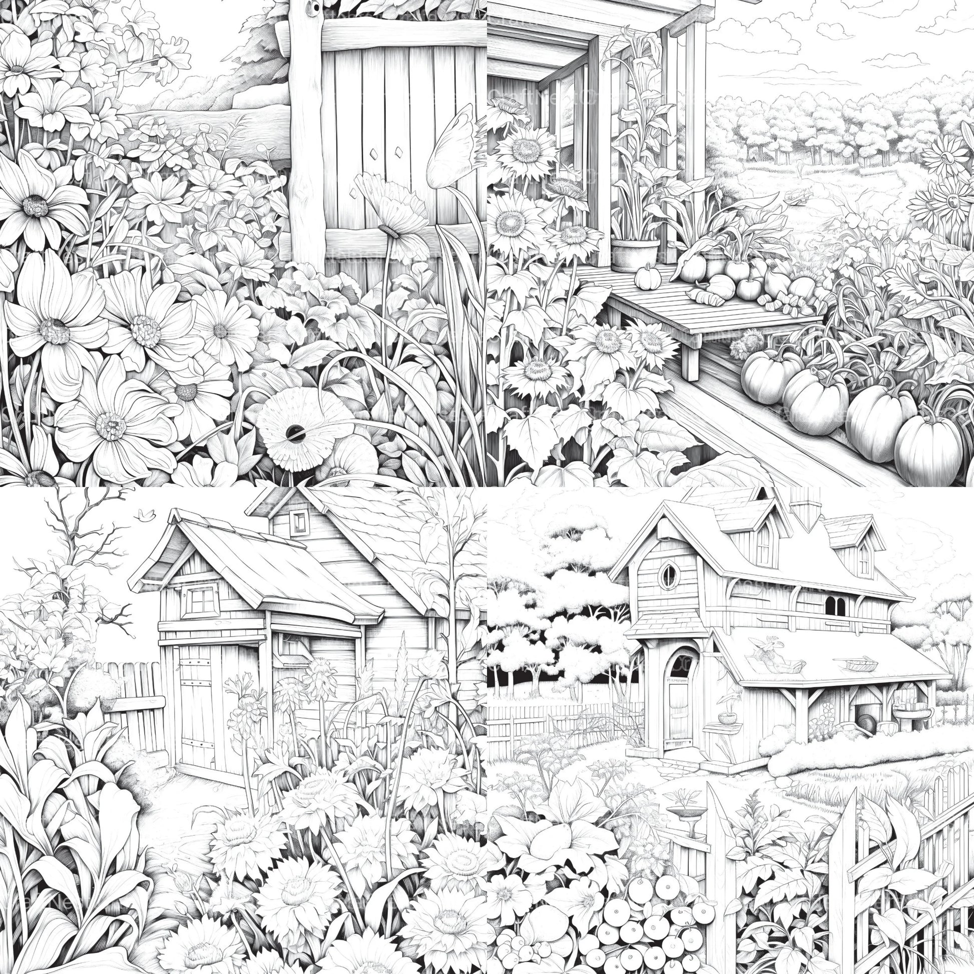 Farmers Garden Coloring Book 2 - CraftNest - Digital Crafting and Art