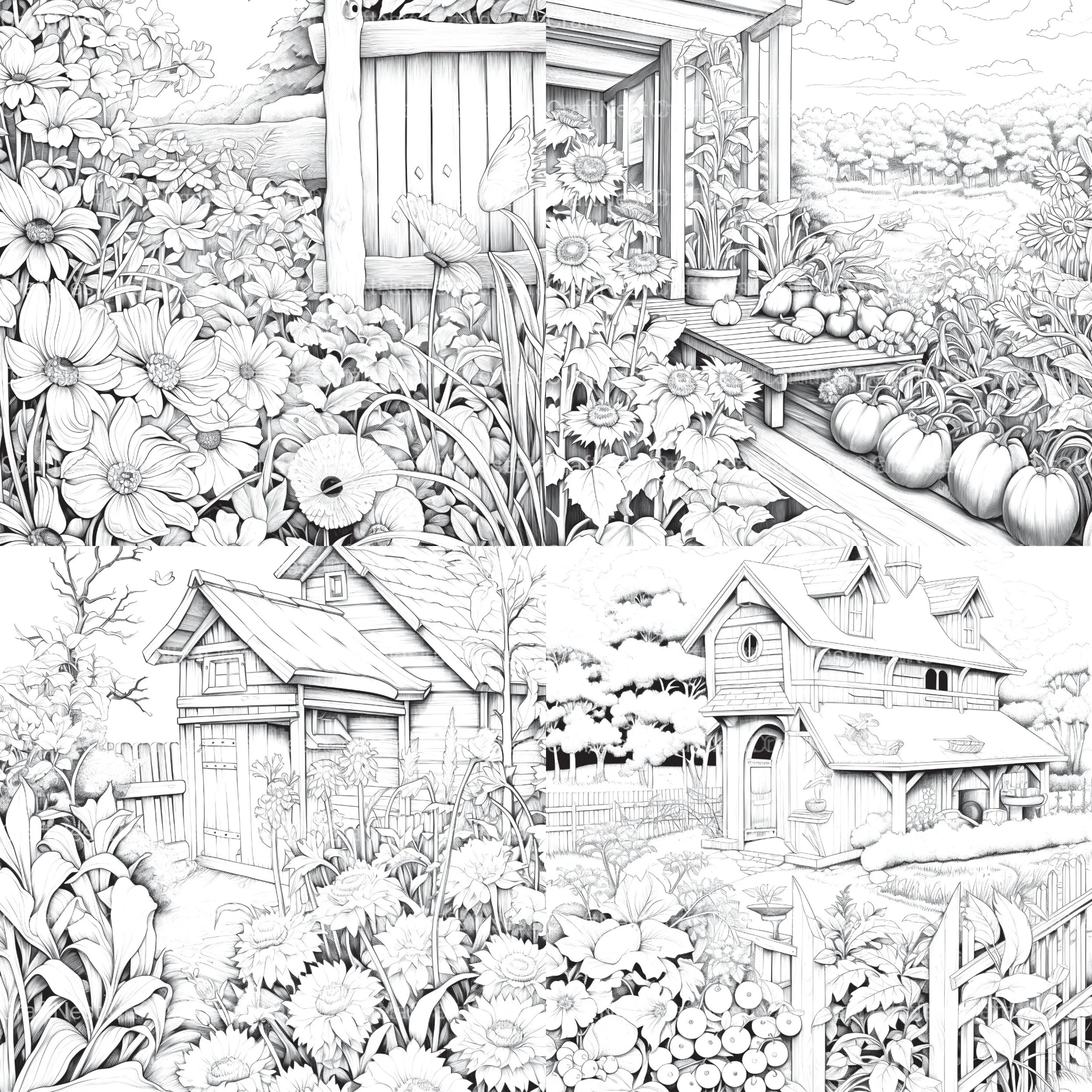 Farmers Garden Coloring Book 2 - CraftNest - Digital Crafting and Art