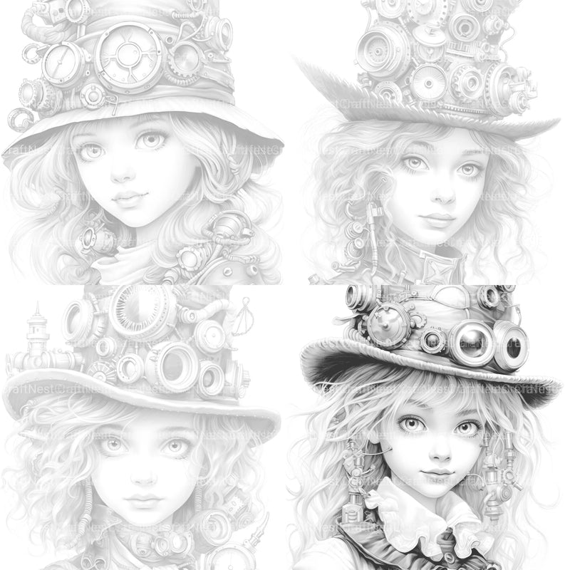 Victorian Girl Coloring Book - CraftNest - Digital Crafting and Art