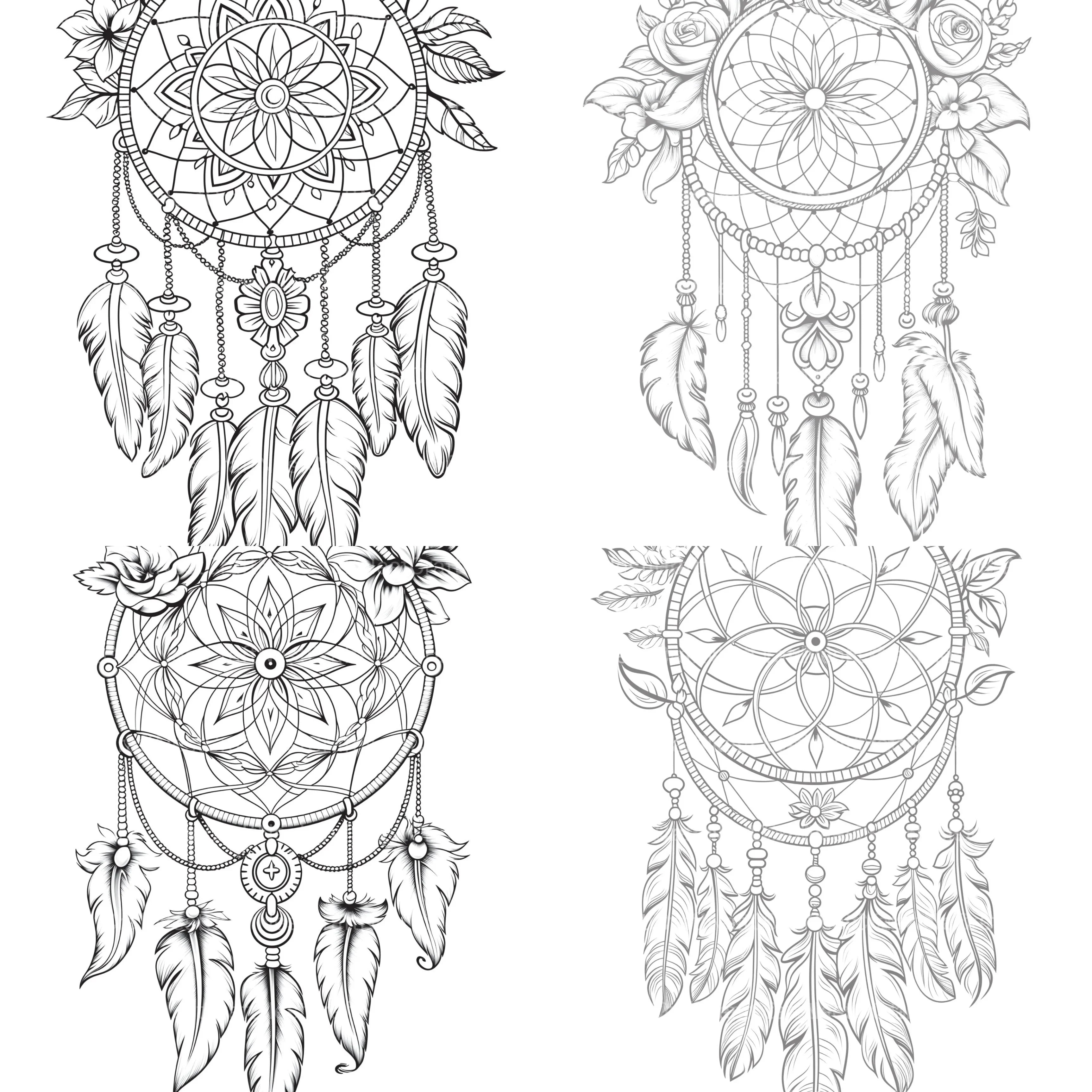 Dreamcatcher Coloring Book - CraftNest - Digital Crafting and Art