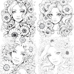 Venetian Carnival Woman Coloring Book - CraftNest - Digital Crafting and Art