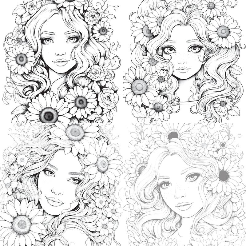 Venetian Carnival Woman Coloring Book - CraftNest - Digital Crafting and Art