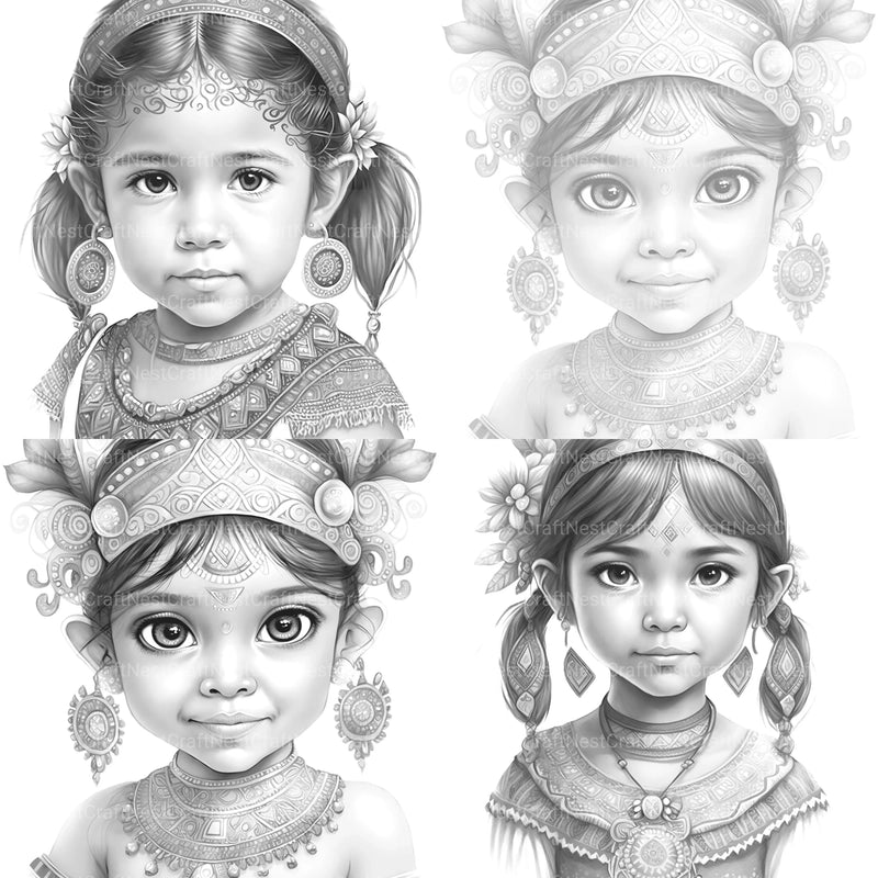 Cute Maya Girl Coloring Book - CraftNest - Digital Crafting and Art