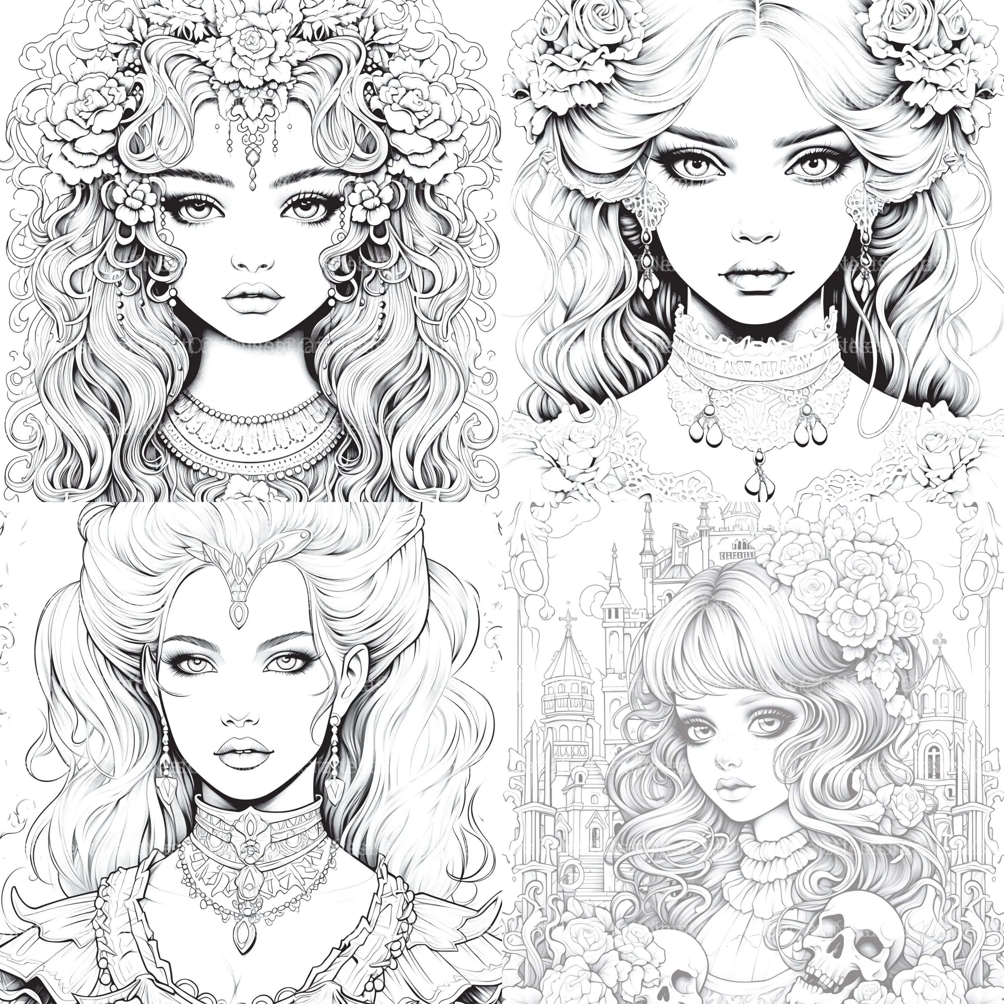 Little Princess Coloring Book - CraftNest - Digital Crafting and Art