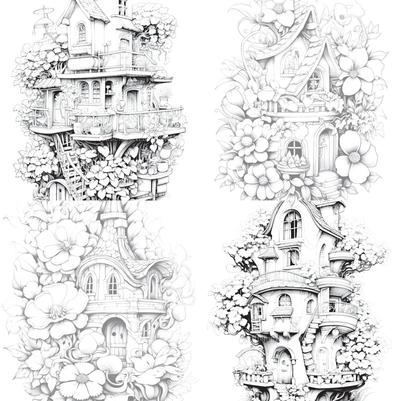 Blooming House Coloring Book - CraftNest - Digital Crafting and Art