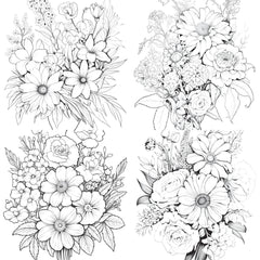 Flower Coloring Book 2 - CraftNest - Digital Crafting and Art