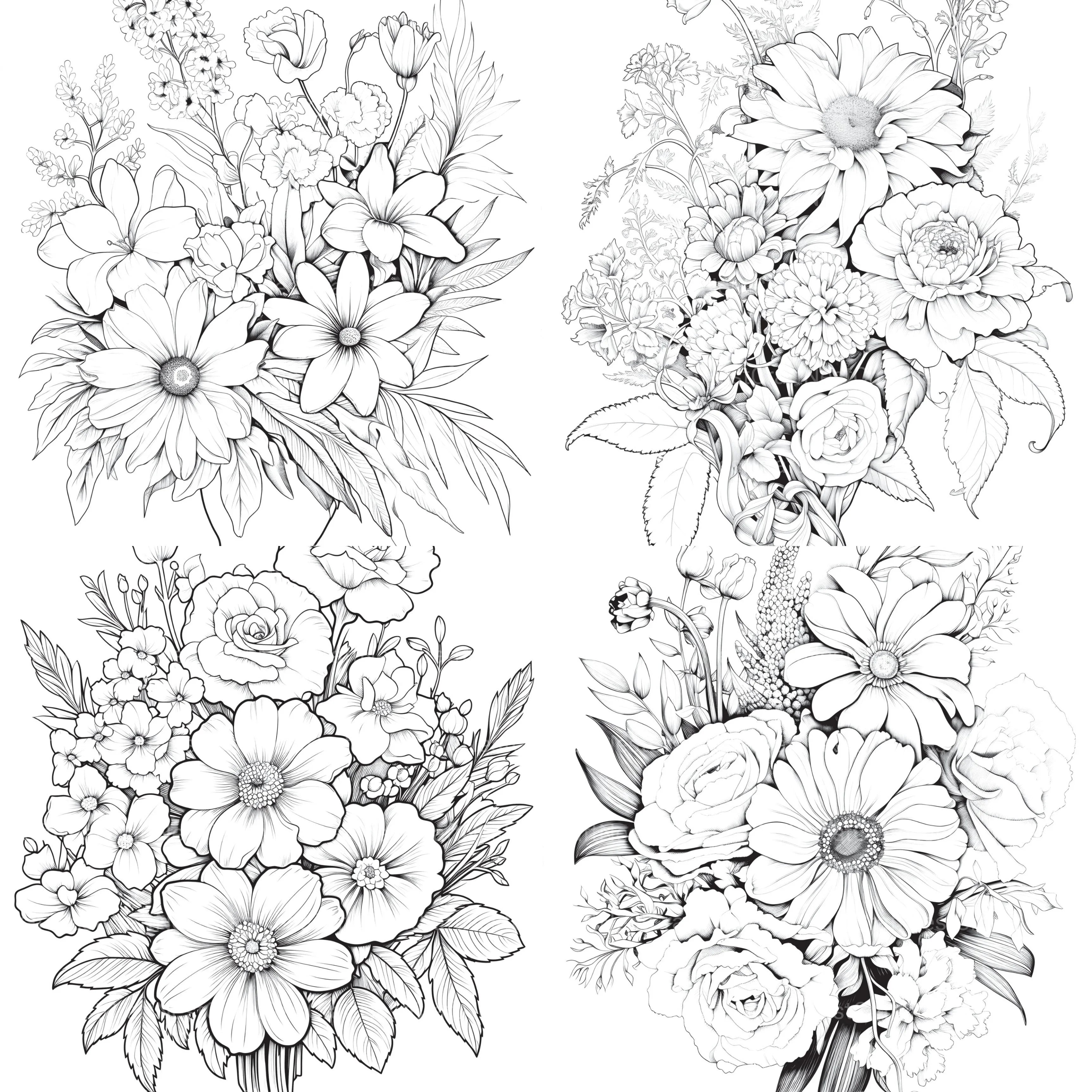Flower Coloring Book 2 - CraftNest - Digital Crafting and Art