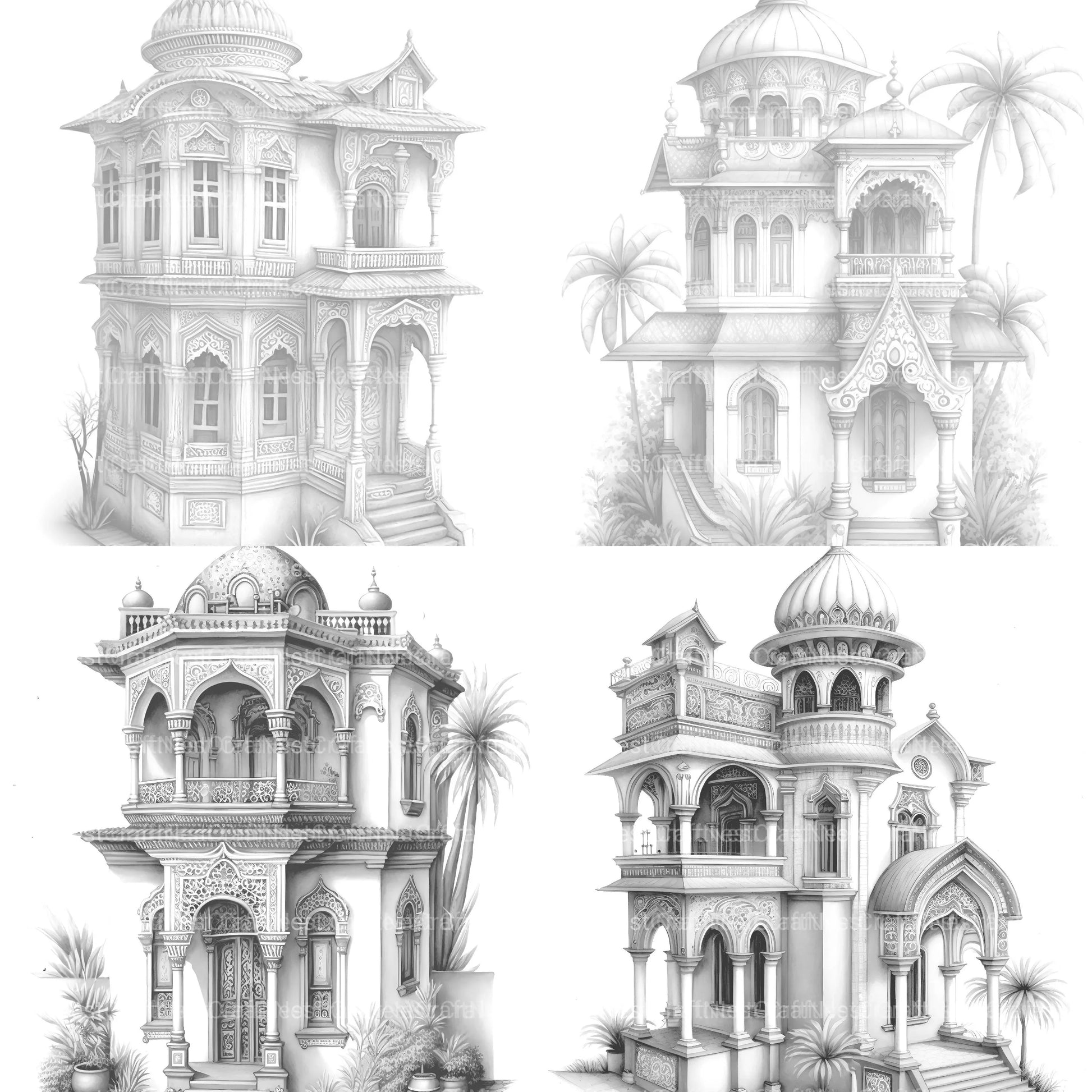 Indian Tiny House Coloring Book - CraftNest - Digital Crafting and Art