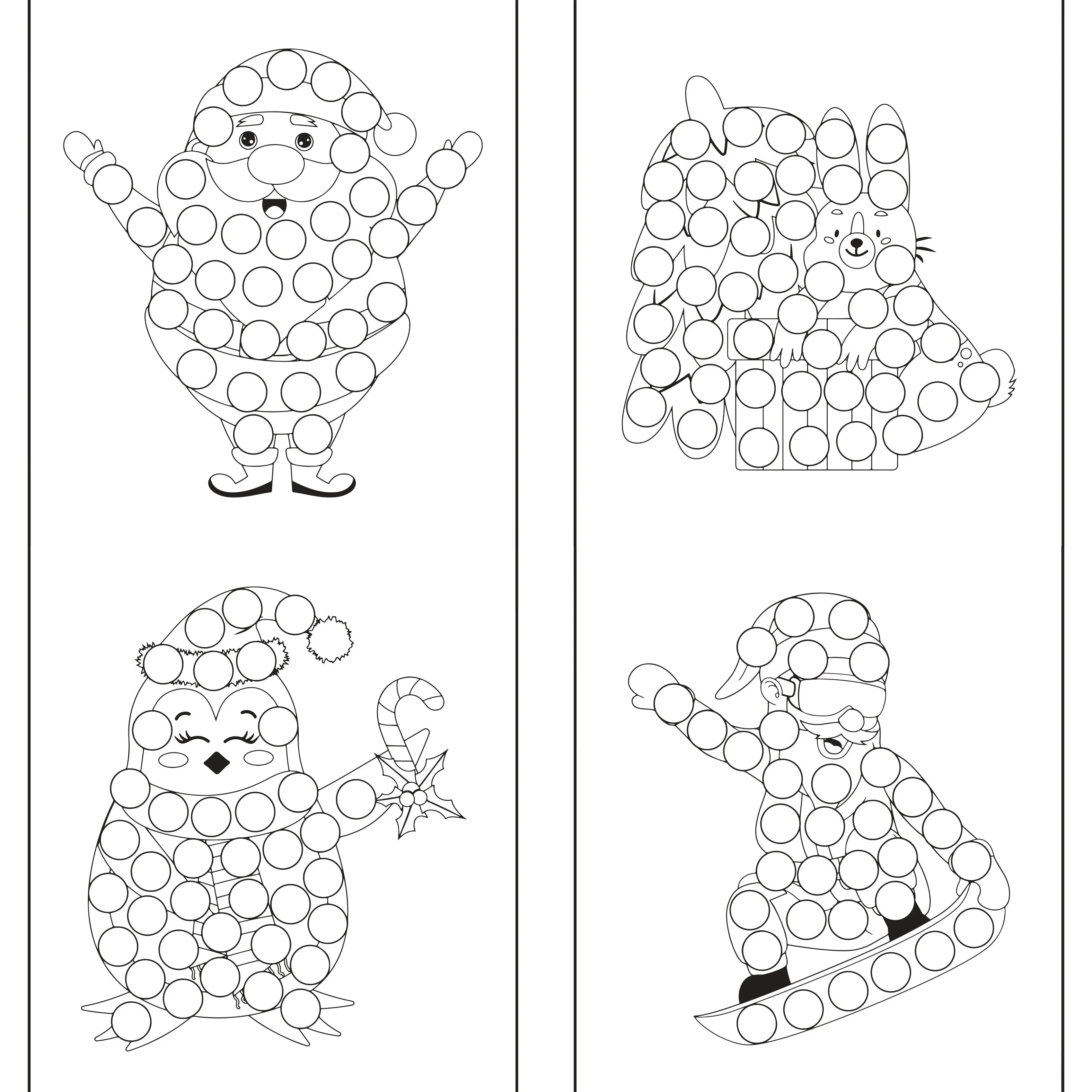 Kids Christmas Dot Marker Coloring Book