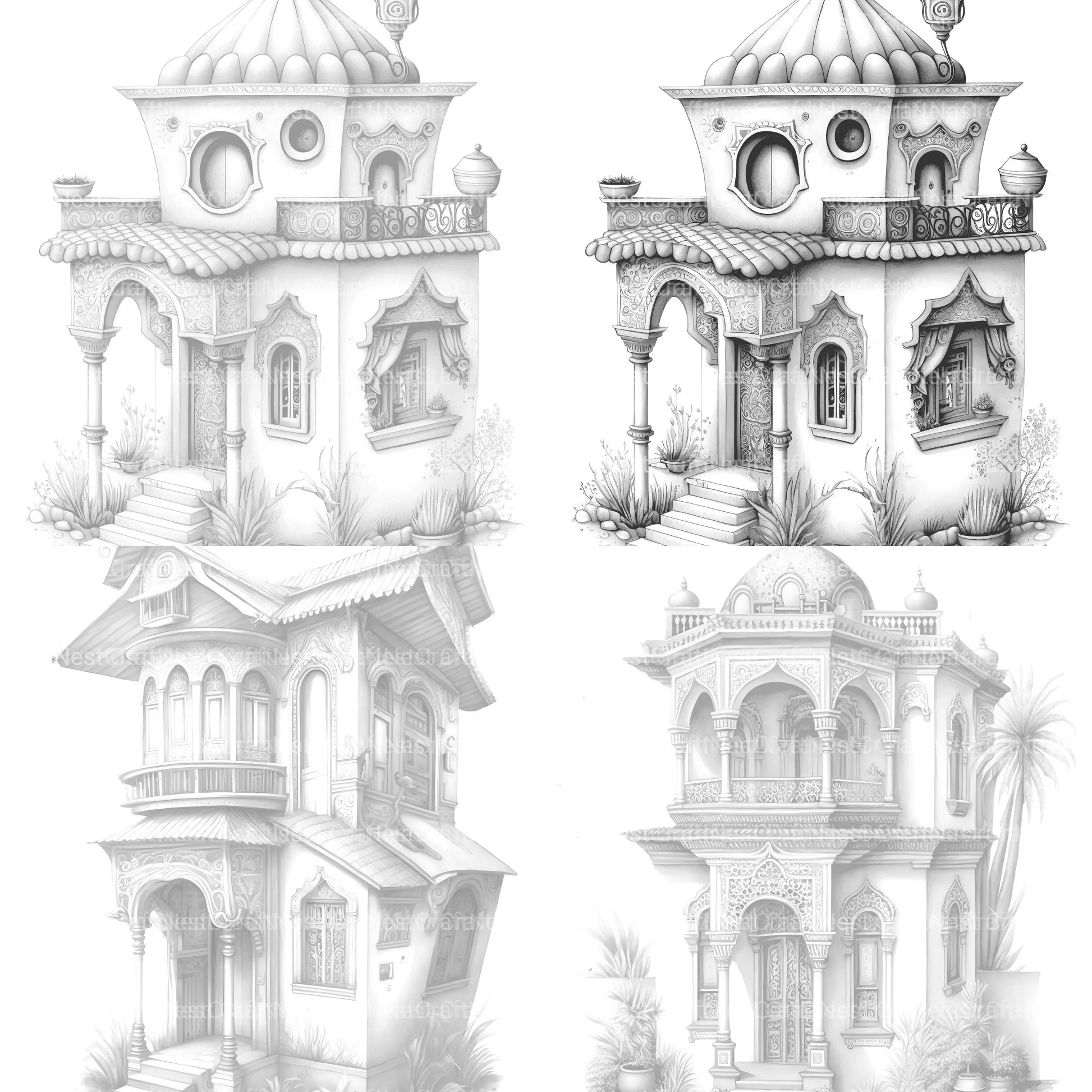 Indian Tiny House Coloring Book - CraftNest - Digital Crafting and Art