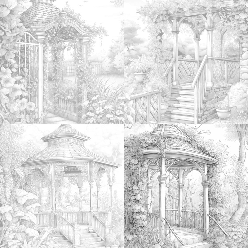 Garden Arbor Coloring Book - CraftNest - Digital Crafting and Art