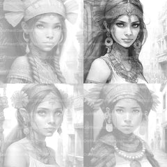 Aztec Woman Coloring Book - CraftNest - Digital Crafting and Art