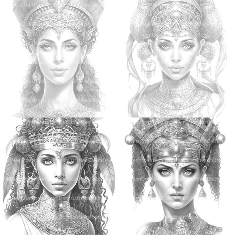Ancient Egypt Queen Coloring Book - CraftNest - Digital Crafting and Art