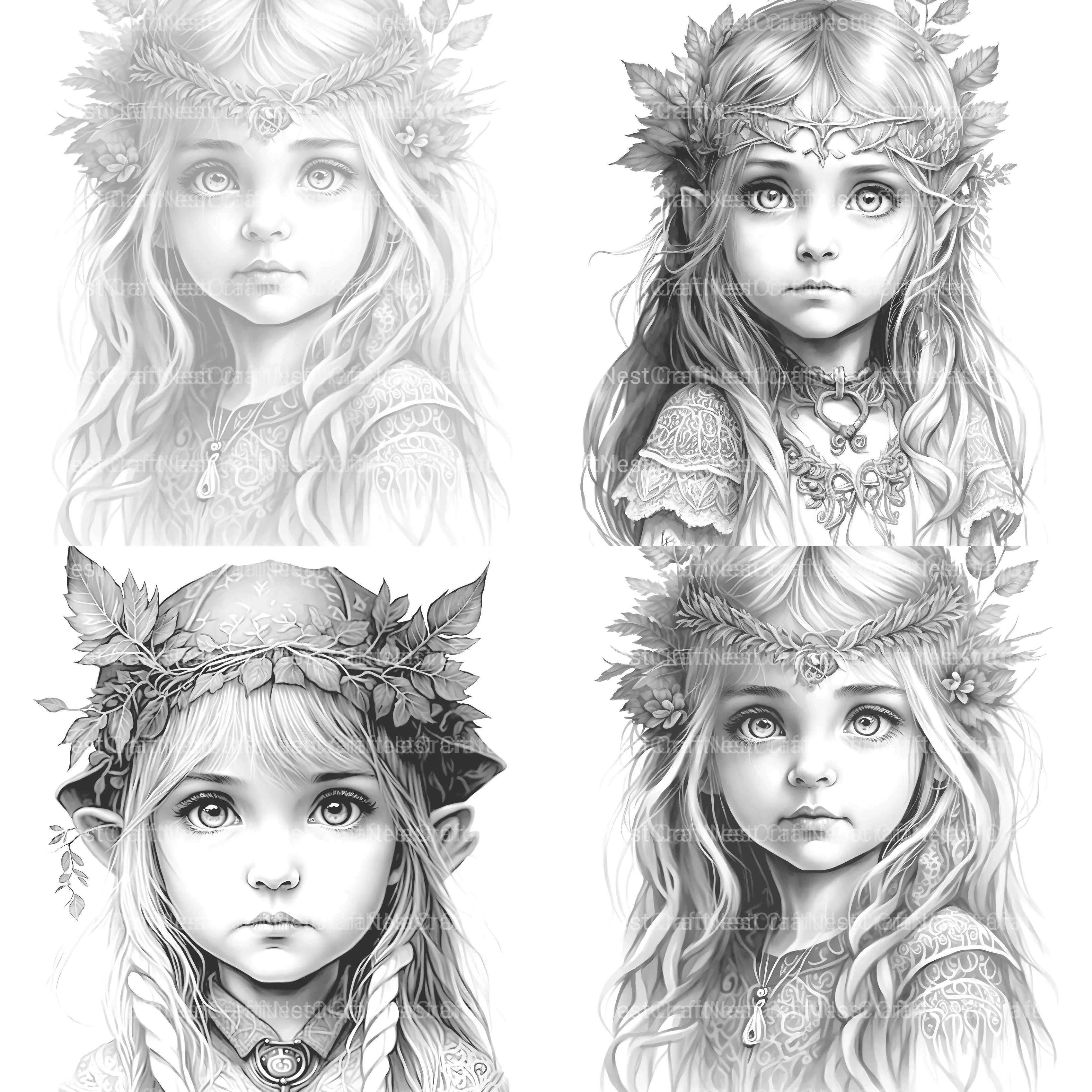 Fairy Girl Coloring Book - CraftNest - Digital Crafting and Art