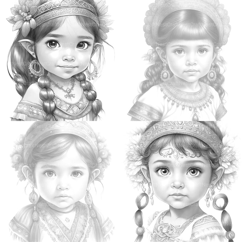 Cute Maya Girl Coloring Book - CraftNest - Digital Crafting and Art