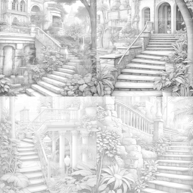 Garden Terrace Coloring Book - CraftNest - Digital Crafting and Art
