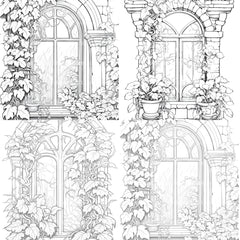 Blooming Window Coloring Book - CraftNest - Digital Crafting and Art