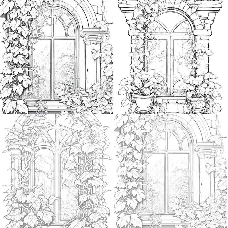 Blooming Window Coloring Book - CraftNest - Digital Crafting and Art