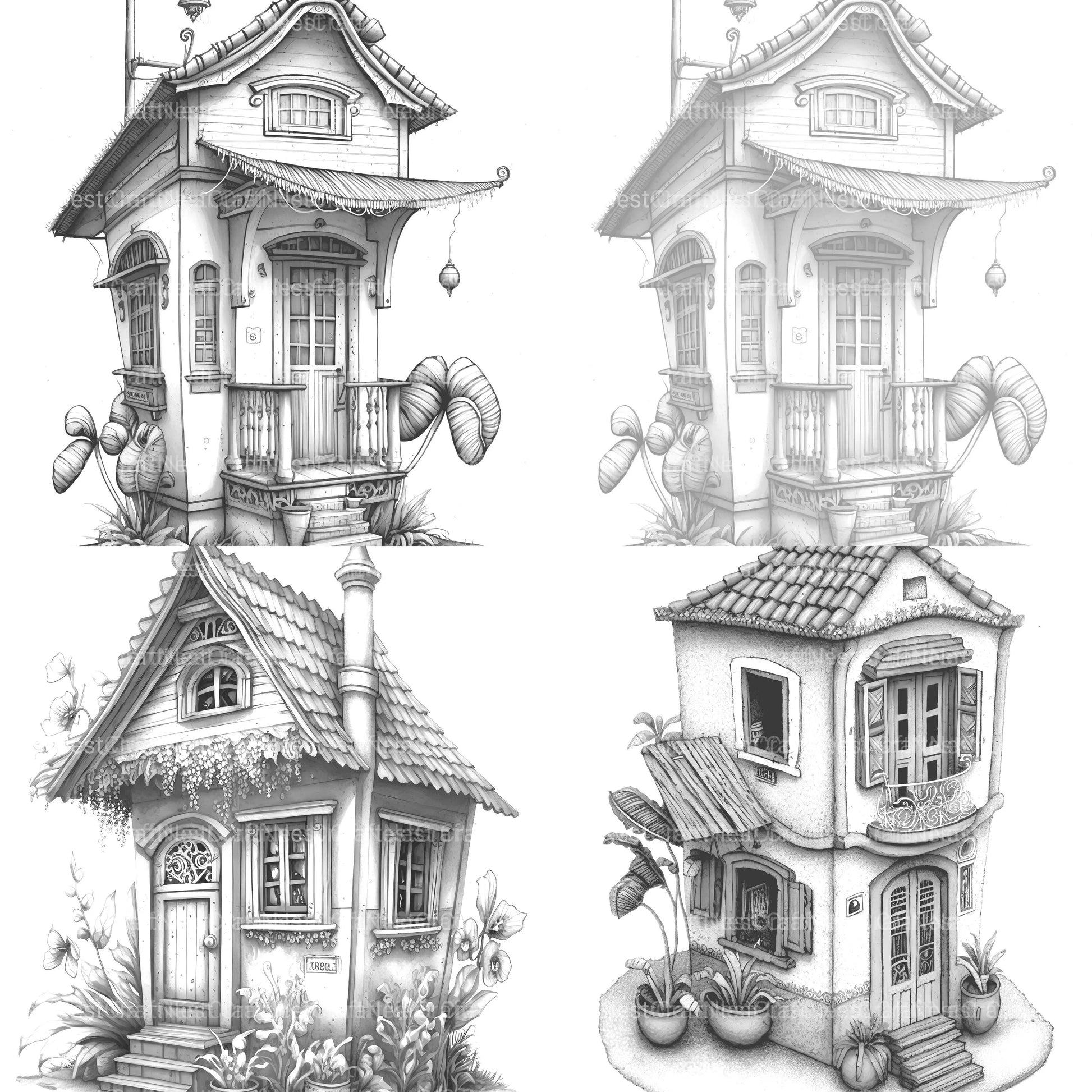 Chile Tiny House Coloring Book - CraftNest - Digital Crafting and Art