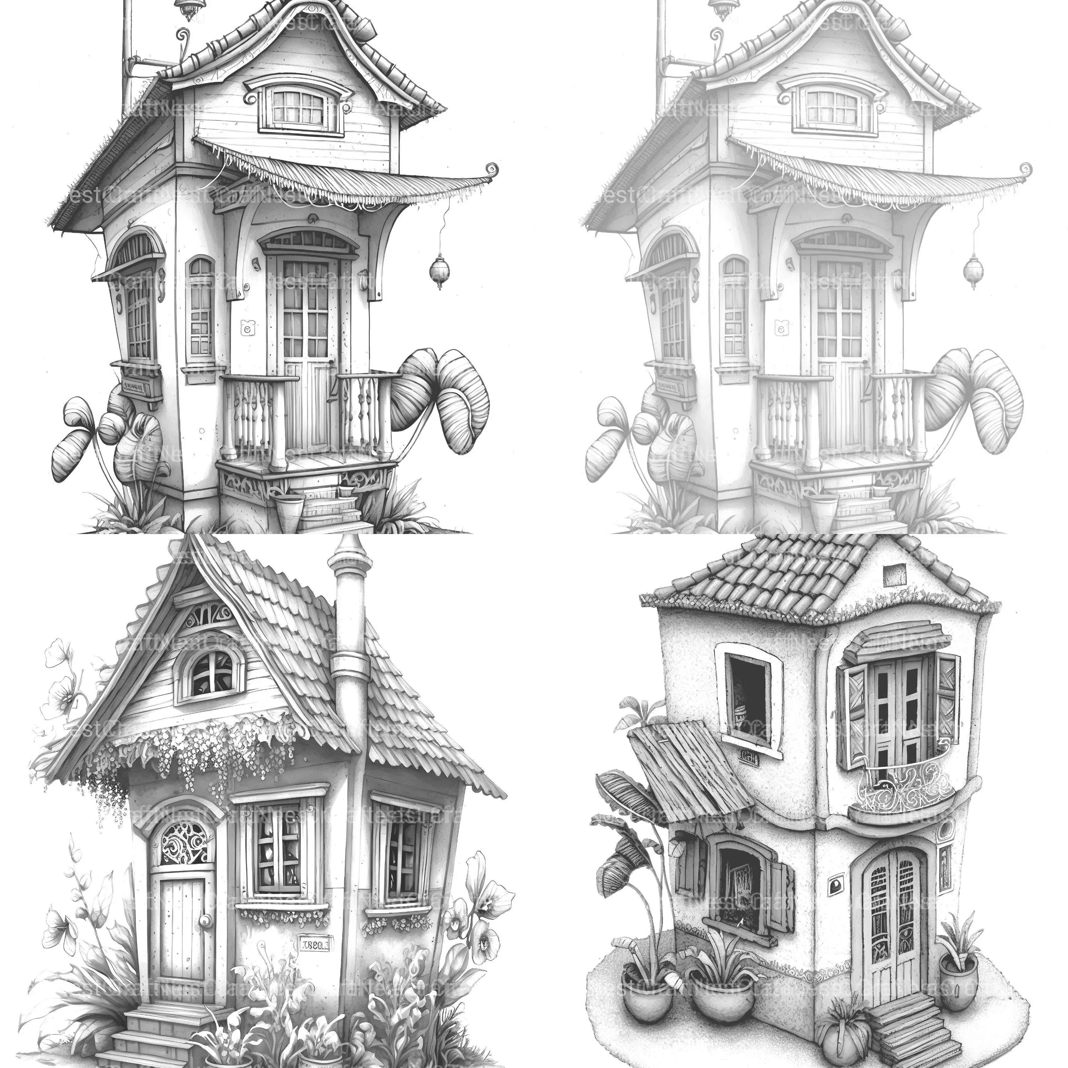 Chile Tiny House Coloring Book - CraftNest - Digital Crafting and Art
