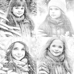 Winter Girl Coloring Book - CraftNest - Digital Crafting and Art