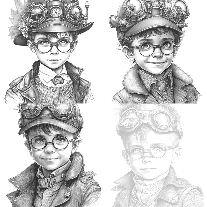 Steampunk Girl Coloring Book - CraftNest - Digital Crafting and Art