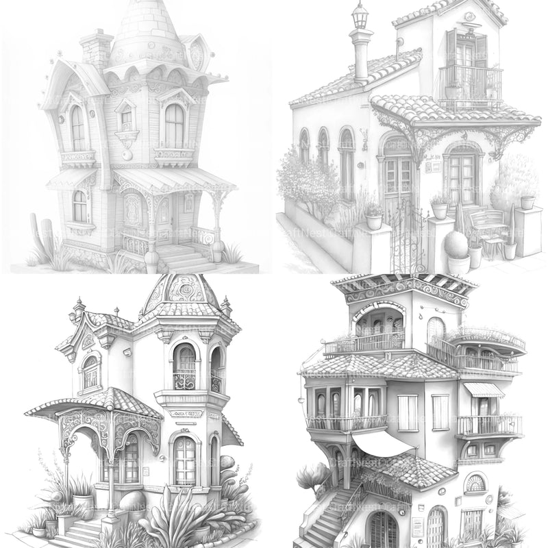 Chile Tiny House Coloring Book 1 - CraftNest - Digital Crafting and Art