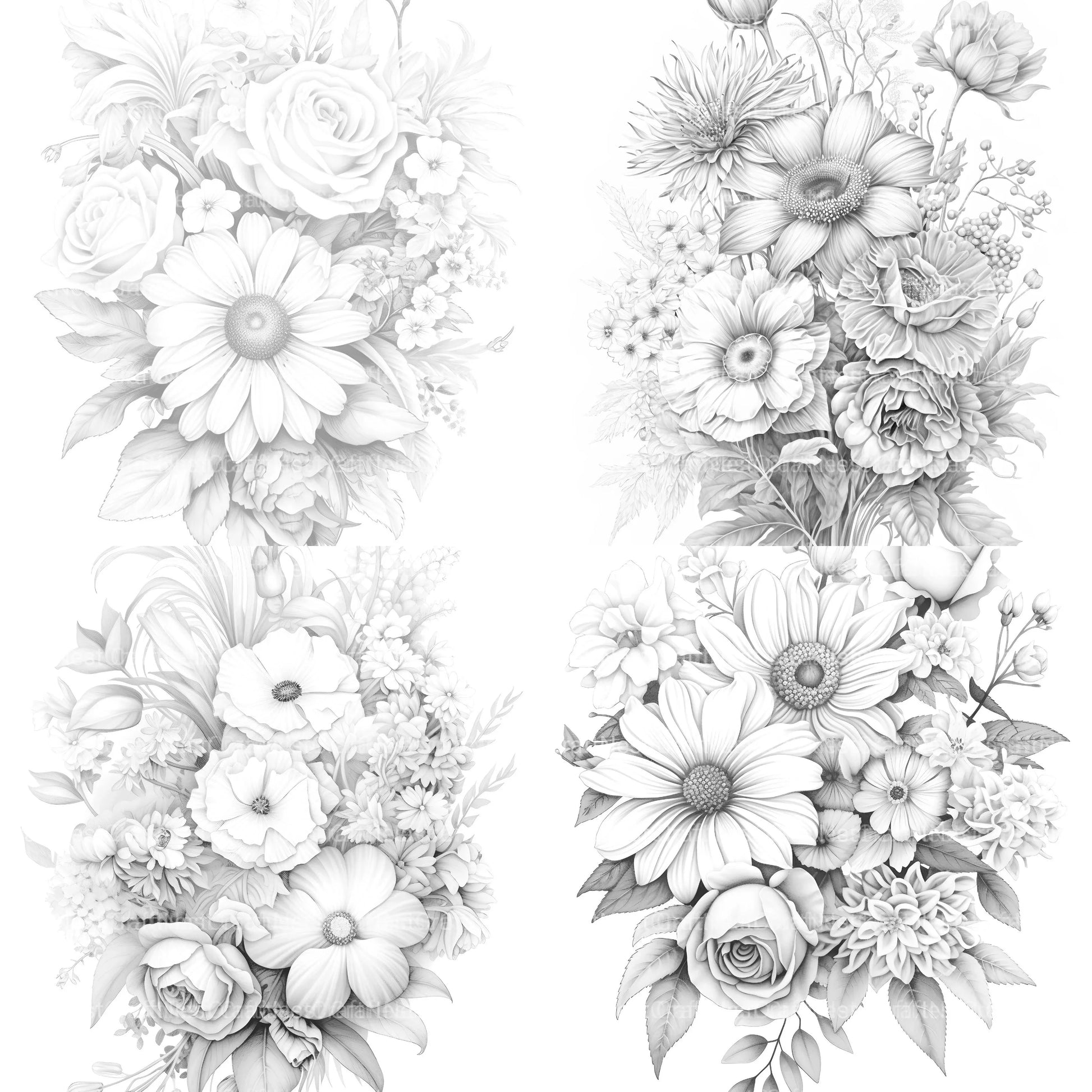 Flower Coloring Book 3 - CraftNest - Digital Crafting and Art