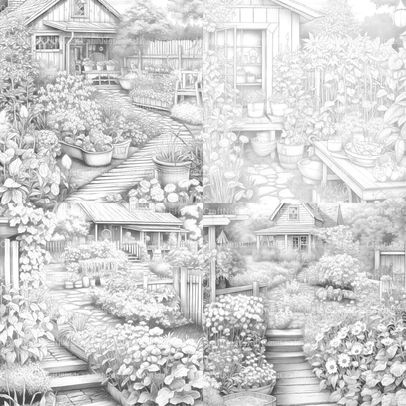 Farmers Garden Coloring Book - CraftNest - Digital Crafting and Art