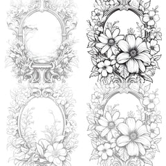 Blooming Mirror Coloring Book - CraftNest - Digital Crafting and Art