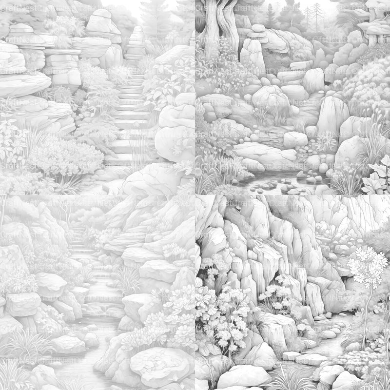 Rock Garden Coloring Book - CraftNest - Digital Crafting and Art